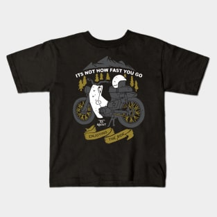 Its Not How Fast You Go, Its About Enjoying the Ride (for Dark Color) Kids T-Shirt